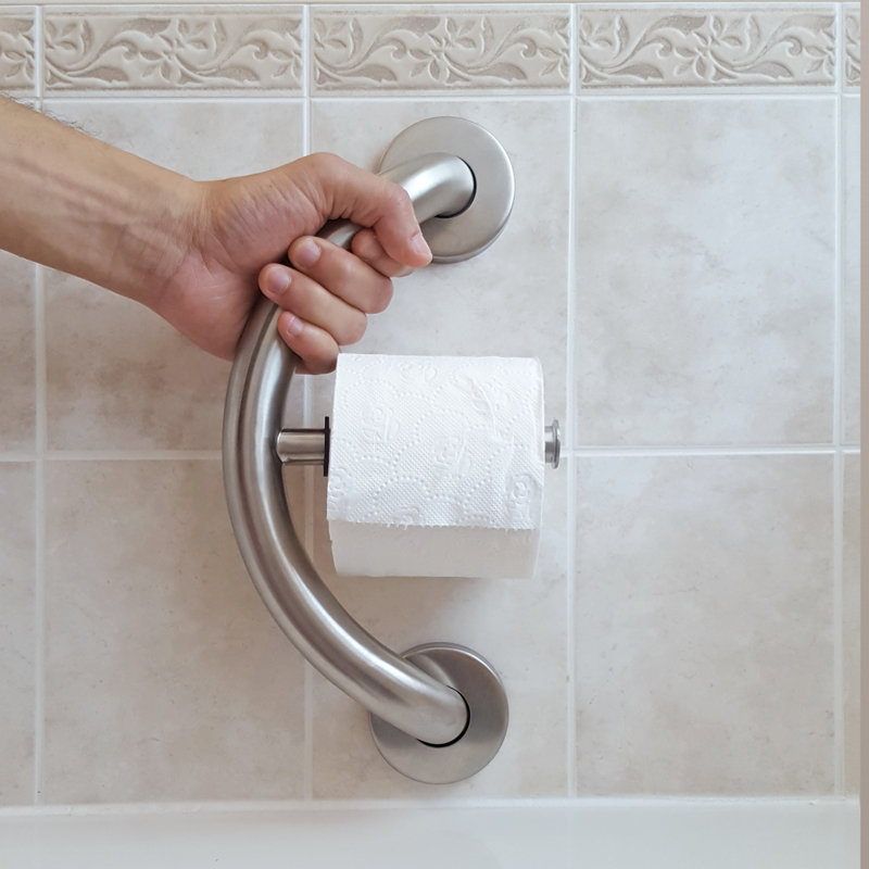 HealthCraft Toilet Paper Holder 14.5" Grab Bar Wayfair